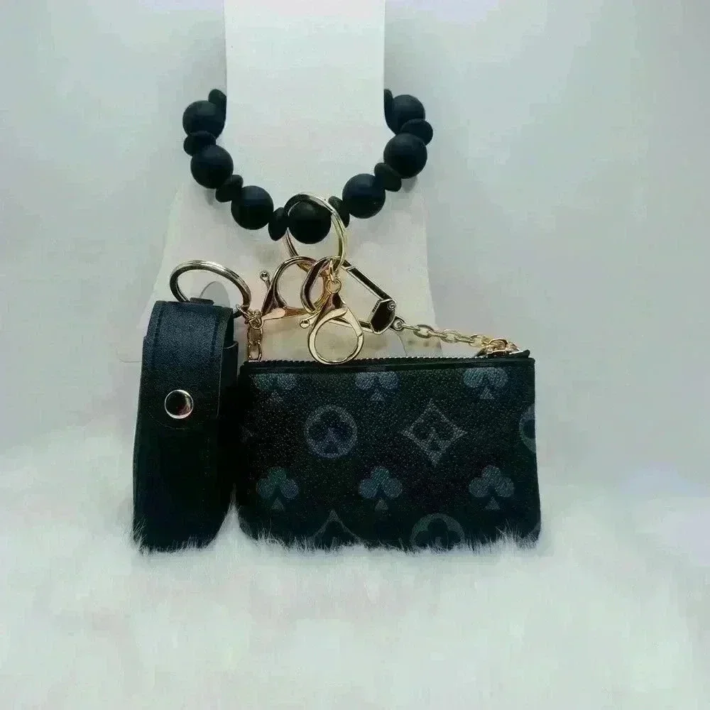 Designer Inspired CardCoin purse Wristlet Bracelet and lip balm/ lipstic…